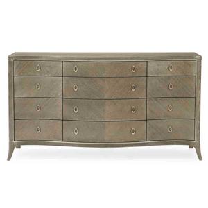 Commode 12 tiroirs en bois de frêne massif style minimaliste, poignées métalliques, texture bois, pour chambre, salon, entrepôt, hôtel - Product Image 1