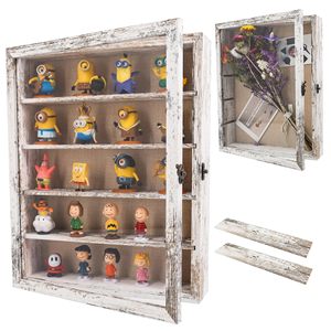 Cadre en bois multifonctionnel moderne en gros avec étagères amovibles, OEM ODM, logo personnalisé, rangement transparent - Product Image 1