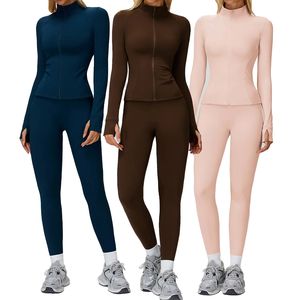 Conjunto <span class=keywords><strong>de</strong></span> Leggings y Chaqueta Deportiva <span class=keywords><strong>de</strong></span> Manga Larga <span class=keywords><strong>para</strong></span> Mujer, <span class=keywords><strong>de</strong></span> Alta Calidad, Suave como la Mantequilla, Popular <span class=keywords><strong>para</strong></span> Entrenamiento, Gimnasio y Yoga - Product Image 4