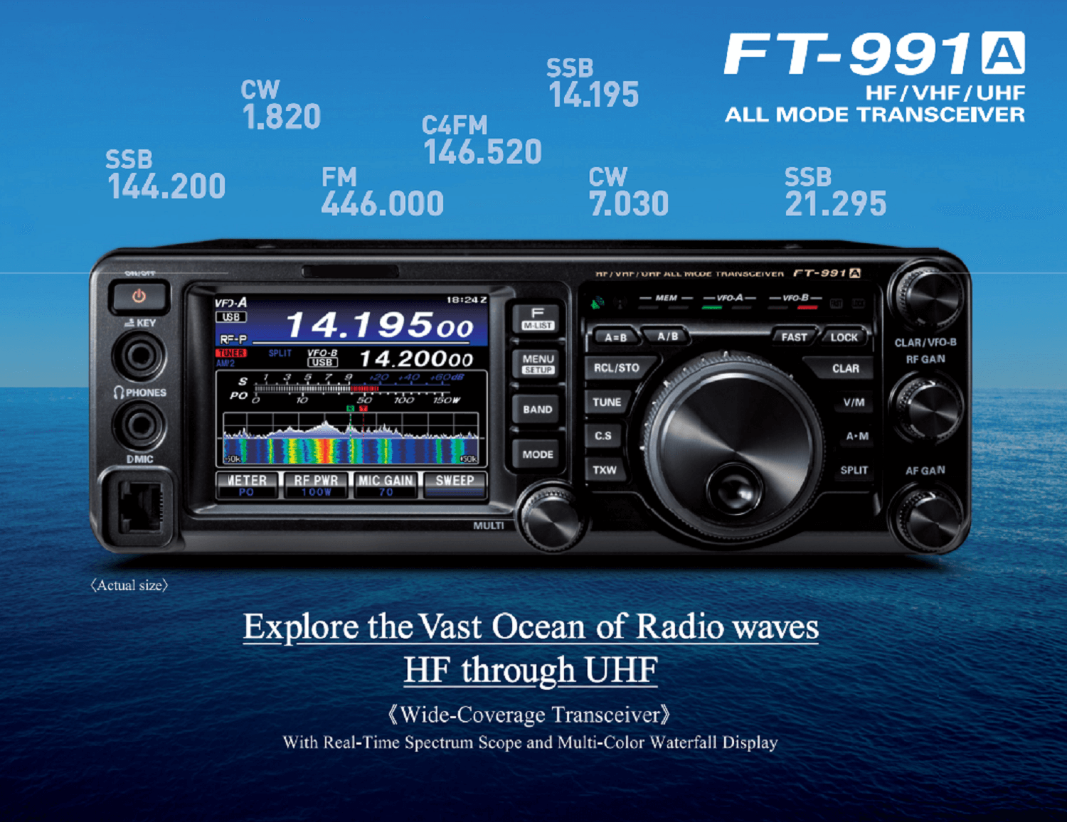 Yaesu FT-991A マルチモード車載無線機 タッチスクリーン VHF UHF