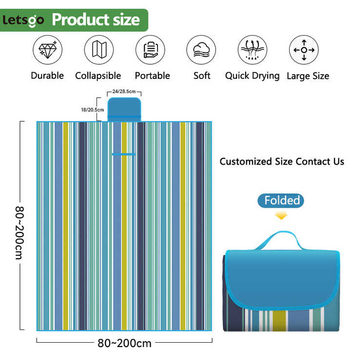 Outdoor Portable Waterproof Picnic Floor Mat Ultrasonic Thickened