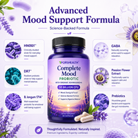 Capsules Probiotiques Personnalisées avec Acide Gamma-aminobutyrique 50 Milliards d'UFC Végétariennes Sans Produits Laitiers Sans Gluten Équilibre Intestinal Concentré