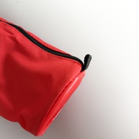 Étui à crayons cylindrique en tissu Oxford 600D, pochette compacte légère à fermeture éclair avec languettes latérales pour les étudiants et le bureau