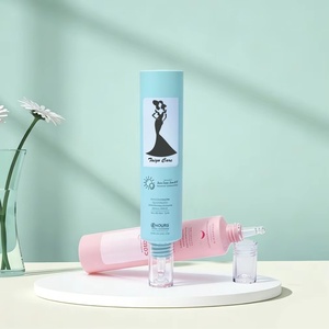 25ml Logo Custom PE Empty Squeeze <b>Plastic</b> Nozzle <b>Tube</b> With Transparent Dropper Cap for Eye Cream Serum Skin Care Cream - Product Image 5