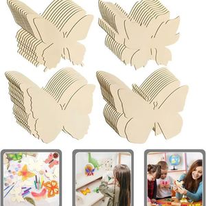 Découpes de papillons en bois non finies pour la peinture DIY, la décoration intérieure, vente en gros, modèles animaux découpés au laser par Box Crafting, personnalisables - Product Image 3