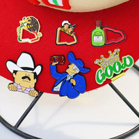 Épingles à chapeau personnalisées en métal pour chapeaux, design western, vente en gros