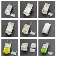 Câble réseau STP SFTP de haute qualité 8P8C prise modulaire RJ45 connecteur de tête de cristal industriel allemand blindé avec soulagement de la tension