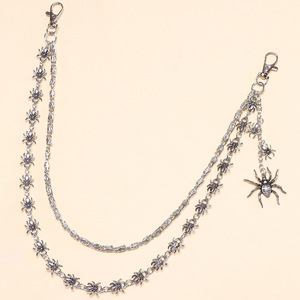 Cadena de cintura de plata tibetana con diseño de araña gótica europea americana, accesorio de moda para Halloween, estilo hip hop - Product Image 6
