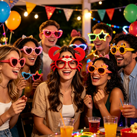 Lunettes de fête fantaisie en forme de crabe rouge, accessoires photo amusants pour les occasions de fête sur la plage, le luau ou les thèmes estivaux – Offre spéciale