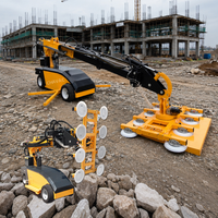 Lève-vitre électrique tout-terrain avec bras télescopique pour l'installation de murs-rideaux sur routes inégales