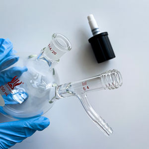 Verrerie de laboratoire personnalisée, récipient de réaction chimique, verre borosilicate transparent, flacons <span class=keywords><strong>Schlenk</strong></span> à fond rond avec valve à vide élevé - Product Image 5