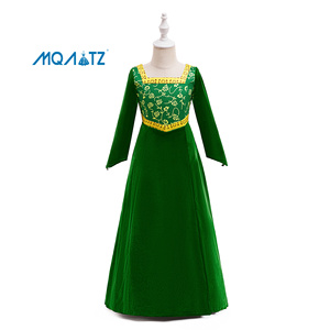 Costume da Principessa <span class=keywords><strong>Fiona</strong></span> per Bambine, Abito per Halloween e Carnevale con Top, Gonne e Mantello - Product Image 1