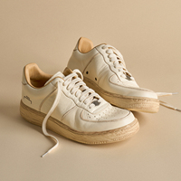 Chaussures de skate décontractées vintage pour hommes en cuir pleine fleur abricot, personnalisées OEM, de haute qualité, à semelle épaisse, faites à la main et respirantes