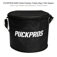 Sac à pucks de hockey PUCKPROS de haute qualité, capacité de 50 pucks de hockey sur glace, durable, imperméable, fermeture éclair cylindrique, 10,2x8,7, sac de hockey