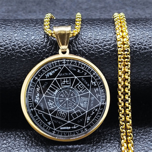 Collana con Pendente dei 7 Arcangeli, Sigillo <span class=keywords><strong>di</strong></span> <span class=keywords><strong>Salomone</strong></span> e Tetragrammaton, Gioiello Protettivo con Talismano degli Angeli per Uomo - Product Image 5