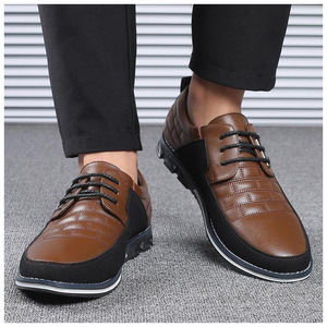 Men PU Leather Shoes Autumn Men's Casual Shoes Breathable <b>Light</b> Weight White Sneakers Driving Shoes <b>Pointed</b> Toe Business Men - Product Image 5