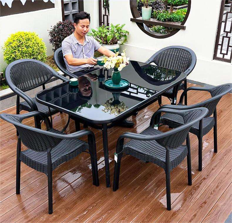 Free Sample]Outdoor Furniture Set Plastic Chair New Design Hot
