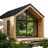 Villa rustique classique de luxe, maison préfabriquée avec chambre, salle de bain, salon, maison préfabriquée en acier