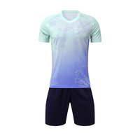 Conjunto de Camiseta de Fútbol Deportiva Transpirable de Secado Rápido 100% Poliéster de Manga Corta con Impresión de Calidad para Hombre