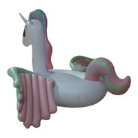 Waterhan FAR099 Jouet aquatique gonflable Pegasus ovale en PVC, motif dessin animé, couleur unique, pour piscine à vagues d'été, avec kit de réparation, pour enfants