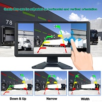 Moniteur DVR IPoster 10,36 pouces 9-36V pour camion avec vision à 360°, caméra de recul, alarme AI BSD et kit de suivi automatique des personnes
