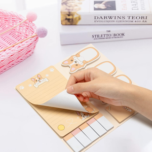 Combo de Notas Adhesivas con Temática Escolar Bonita Pegatina Bloc de Notas de Animales de Dibujos Animados Suministros Escolares Regalos para Niños Personalizable - Product Image 4