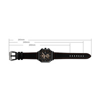 Reloj de Pulsera de Cuarzo para Hombre, Diseño Clásico, Carátula Irregular, Función de Cronometraje, Correa de Cuero, Resistente al Agua 30m, 20mm