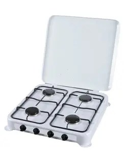 JETSHARK – mini cuisinière à gaz portable avec couvercle, 4 brûleurs en métal, pour la cuisine, le camping, CPK-PT022