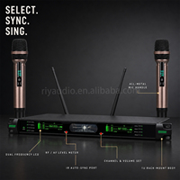 Ensemble de microphones sans fil à tube électronique 2 canaux SL-6200 avec synchronisation IR UHF 490-960 MHz pour fêtes à domicile, bars, KTV et divertissements