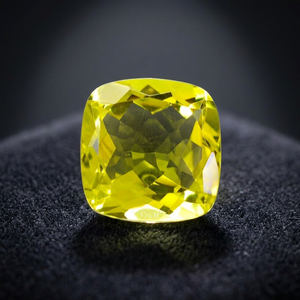 Precio de fábrica al por mayor, alta calidad, 11mm, corte de cojín, oro verde natural, cuarzo Limón, piedra preciosa suelta facetada por quilate IGI - Product Image 3