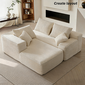 Sofá Seccional Modular Moderno de Tela, Sofás Comprimidos, Sofá <span class=keywords><strong>Cama</strong></span> Plegable, Juego de Sofás, Muebles de Jardín para el Hogar - Product Image 2