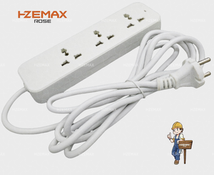 Hot bán trắng tiêu chuẩn mở rộng ổ cắm điện với ánh sáng 10A Đánh giá hiện tại 3 AC cửa hàng - Product Image 2