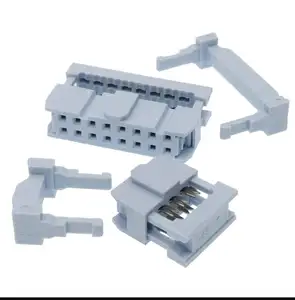 Connecteur de cornet de câble de presse à FC-2.54mm IDC trou à deux rangées demi-or-nickel presse-ligne ensemble de trois pièces