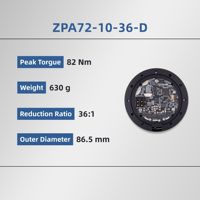 Actuador Robótico Planetario ZBDynamiX 36:1 ZPA72-10-36-D para Robot Colaborativo Humanoide, Robot Perro, Máquina Desmalezadora y Exoesqueleto