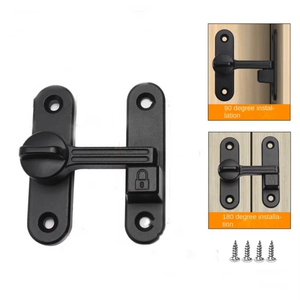 Cerradura Unidireccional de Alta Calidad de Aleación de Zinc para Puertas Corredizas, Pestillos de 90 Grados para Puertas de Madera - Product Image 1