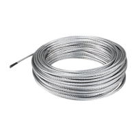 Câble de suspension en acier inoxydable SUS316 1x19 6 mm, câble métallique à haute résistance pour structure architecturale tendue