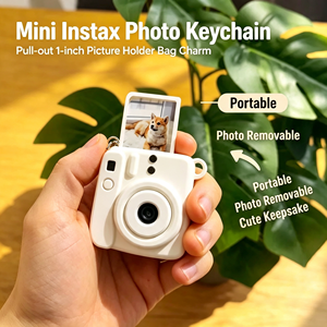 Porte-clés photo Instax mini imprimé en 3D, support de photo escamotable de 1 pouce, breloque mignonne pour sac d'appareil photo, photo personnalisée portable - Product Image 4