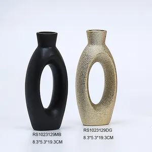 Vase à fleurs luxueux fait à la main en aluminium doré, contenant artistique et personnalisé, livraison gratuite
