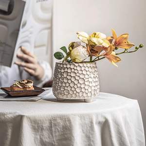 Maceta Rústica de Cerámica Esmaltada de 4 Pulgadas con Orificio de Drenaje, Duradera y Ecológica para Suculentas y Cactus, Estilo Rústico para Interiores/Exteriores - Product Image 5