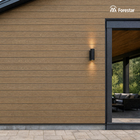 Revêtement mural composite co-extrudé WPC, grain de bois, panneau de bardage extérieur pour façade de maison, bâtiments de jardin et décoration extérieure