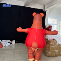 Costume gonflable d'ours pour activité commerciale de confiserie, costume de mascotte de tigre gonflable sur mesure
