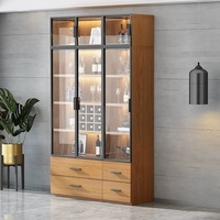 Classeurs de bureau en mélamine à vision transparente de style moderne Armoire de rangement pour bibliothèque avec étagères
