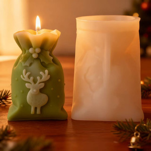 Molde de vela con forma de caja de regalo de Navidad HY para hacer vela resina <span class=keywords><strong>Aramo</strong></span> cera jabón yeso molde de silicona - Product Image 2