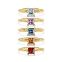Bagues en argent sterling torsadé pour femmes, bijoux faits à la main, bling cz, prix abordable Gemnel