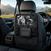Organisateur de siège arrière de voiture multi-poches, sac de rangement suspendu, organisateur de siège arrière pour l'intérieur de la voiture, pour les voyages en famille, les voyages routiers