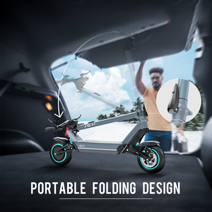 สกู๊ตเตอร์ไฟฟ้ามอเตอร์คู่แบบออฟโรด JGH สีเทาเงิน X3 - Product Image 5