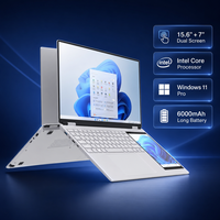 Nouvel ordinateur portable à double écran Intel Alder Lake OEM/ODM d'usine, 15,6 pouces, écran tactile IPS, avec Windows 11 Pro, 16 Go de RAM, SSD 512 Go/1 To