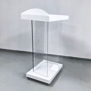 Einfaches Acryl-Rednerpult Hochzeit Kirche MC Schule Rollbares Acryl-Podium - Product Image 5