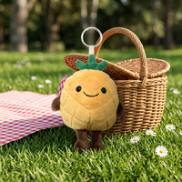Grosir Gantungan Kunci Boneka Buah Kawaii Custom, Aksesoris Tas Lucu dan Lembut, Liontin Boneka Isi Dakron, OEM Grosir