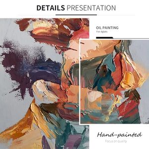 Décoration murale de salon 100% peint à la main Figure <span class=keywords><strong>moderne</strong></span> abstraite <span class=keywords><strong>homme</strong></span> <span class=keywords><strong>Portrait</strong></span> <span class=keywords><strong>peinture</strong></span> à l'huile - Product Image 5